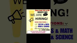 Hiring hiring hiringnow hiringimmediately hiringemployees workfromhome education trending [upl. by Ihsar946]