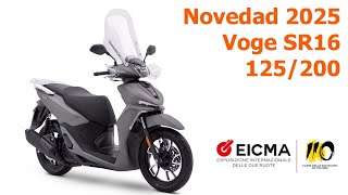 Voge SR16 125200  Novedades 2025  Salón EICMA de Milán 24 [upl. by Neerak]