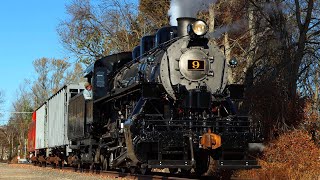 Woodstown Central Railroad 9 Steam Returns To the Salem Branch 4K [upl. by Gwenny]