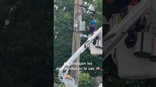 ASI trabajan los electricistas en la usa 🇺🇸 🔌 [upl. by Shanta]