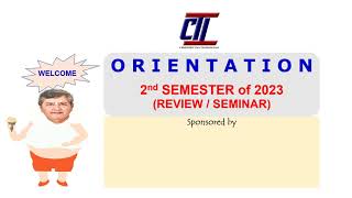 CTT Seminar and Review Orientation  2nd Semester of 2023 [upl. by Irneh]