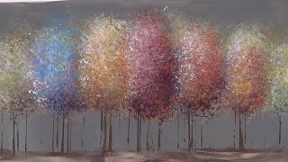 Easy Acrylic Painting Tutorial  Impressionist Trees  Free Lesson [upl. by Milburn]