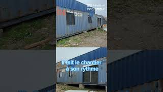 Chantier en cours dune maison en containers [upl. by Rellim]