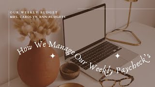 How we budget our weekly paychecks [upl. by Bozovich]