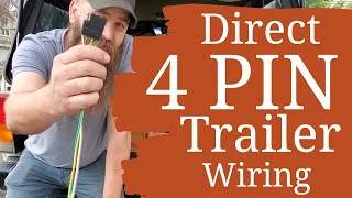 How to install 4 pin trailer lights  vehicle side  direct wiring [upl. by Atsed898]