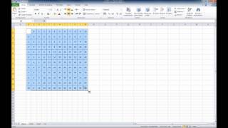 Excel 2010  como hacer las tablas de multiplicar [upl. by Clyve]