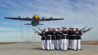 Stunning Fat Albert Marines C130 highperformance takeoff [upl. by Lissak]