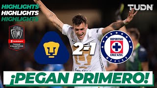 Highlights  Pumas 21 Cruz Azul  CONCACHAMPIONS 2022  Semis  TUDN [upl. by Doowrehs]