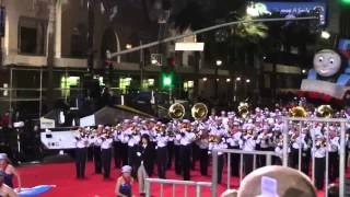 Crescenta Valley High School Marching Band at 82nd Hollywood Christmas Parade 2013 [upl. by Akeenat]