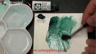 Daniel Smith Extra Fine Watercolour Prussian Green 128 Series 1 [upl. by Hax874]