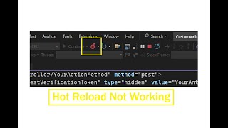 Hot Reload Not Working On NET Project  Visual Studio 22 [upl. by Krystin]