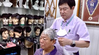 Handmade Wig Making Process by Toupee Craftsman With 40 Years of Experience [upl. by Adiarf]