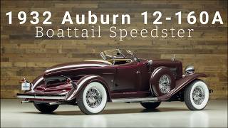 Concours level restoration and award winning 1932 Auburn 12160A Boattail Speedster  Auburn Auction [upl. by Cornelia]