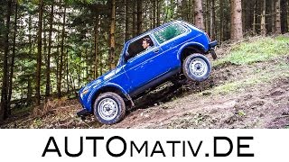 So geht der Lada Taiga 4x4 Niva mit mit OffroadHindernissen um Wie es wohl ausgeht OUTTAKE [upl. by Aelat]