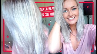 DIY Haar zilvergrijs verven in 30 min KeijzerSterk [upl. by Demetrius]