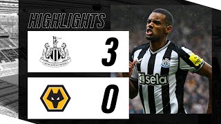 Newcastle United 3 Wolverhampton Wanderers 0  Premier League Highlights [upl. by Ahsiugal282]