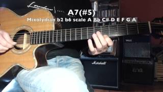 Jazz Guitar  Imaj7 VI7 IIm7 bII7 chords scales amp arpeggios Demo [upl. by Osnohpla524]