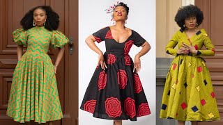 Stylish Midi Ankara Dress Styles  Trendy Ankara Fashion Styles 2024 [upl. by Ralat]