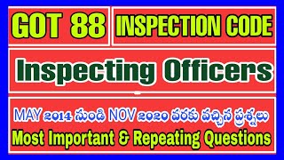 Questions from Inspection Code  Inspecting Officers  GOT 88  grant in aid education department [upl. by Eizzik]