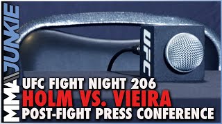 UFC Fight Night 206 Holm vs Vieira postfight press conference [upl. by Brunk]