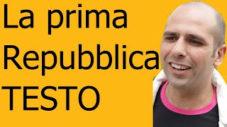 Checco ZaloneLa prima Repubblica testo in italiano [upl. by Rebeka]