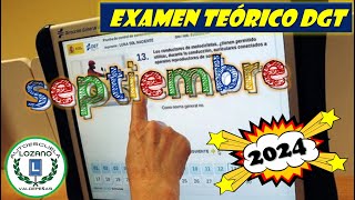 EXAMEN TEÓRICO DGT  SEPTIEMBRE 2024 [upl. by Talanian]