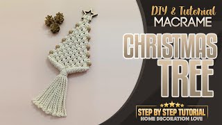 MACRAME  DIY Macrame Christmas Tree  Macrame Christmas Ornament Tutorial  choinka makrama [upl. by Dnomar]