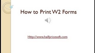 How to Print W2 Forms [upl. by Alius974]