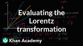 Evaluating a Lorentz transformation  Special relativity  Physics  Khan Academy [upl. by Nielson778]