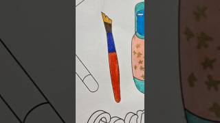 brush colors drawing easy sunset shorts viral trending art craft easydrawing cartoon go [upl. by Cadmann343]