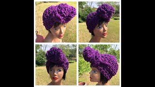 DOY Crochet Head wrap Tutorial [upl. by Saidel]