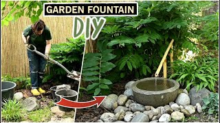 How to make a garden fountain in a day DIY japanese water feature [upl. by Isolde233]