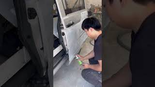 Car door repairing with spraysprayshorts [upl. by Karab]