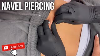 How to do Belly button piercing  NAVEL PIERCING shorts tiktok [upl. by Juieta]