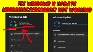 Fix Windows 11 Update KB5028185KB5028851 Not Working [upl. by Noelani]