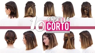 10 peinados fáciles para cabello corto o media melena  Patry Jordan [upl. by Monti]