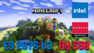 Minecraft Test  Xeon 2676 V3  RX550 [upl. by Aikemet424]