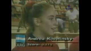 1991 Pan American Games  Womens Compulsories Andrea Kovelinksy ARG FX Argentina TV  Partial [upl. by Marylin]