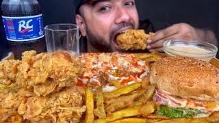 ASMR MUKBANG  KFC BURGERS🍔CHICKEN PIZZA🍕FRENCH FRIES🍟FRIED CHICKEN🍗No Talking [upl. by Publia]