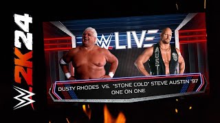 WWE2k24 Dusty Rhodes Vs Stonecold [upl. by Ailisab]