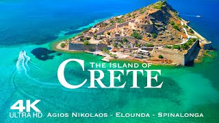 4K CRETE 2024 🇬🇷 4 HOUR Drone Aerial of Agios Nikolaos Elounda amp Spinalonga  Greece Kreta Creta [upl. by Eibbed]