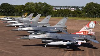 RIAT 2024 F16  50th Anniversary of the F16s 1st flight Royal International Air Tattoo 2024 [upl. by Saxen]