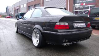 BMW E36 M3 380HP Race exhaust system BRUTAL SOUND by Maxiperformance [upl. by Devora]