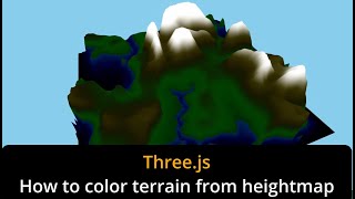 22b How to color terrain from heightmap threejs [upl. by Chesna]