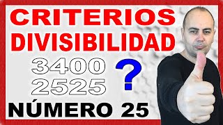 💥CRITERIOS DE DIVISIBILIDAD DEL 25 SÚPER FÁCIL 💥 Múltiplos y Divisores  Primaria 34 [upl. by Sternlight]