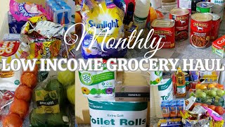 GROCERY HAUL LOW INCOME  SLOW LIVING IN THE VILLAGE  MONTHLY GROCERY HAUL [upl. by Anabal]