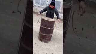 Tips for tying iron oil barrels with rope [upl. by Sharona]