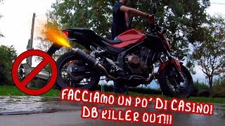 DB Killer removal  Mivv GP Carbon pure sound Honda CB500F [upl. by Benkley158]