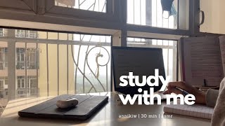 study with me  30 min asmr no music  annikiw [upl. by Fredella]