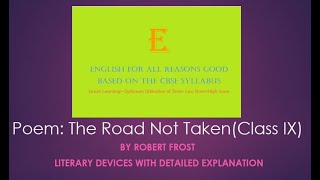 Poem The Road Not Taken Part 2 Class IX Literary Devices with explanation [upl. by Winne]